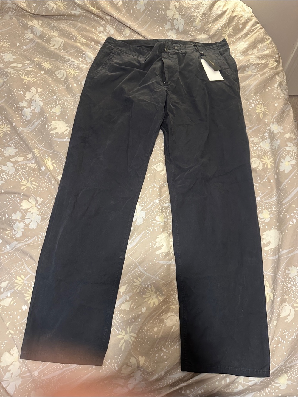 rag & bone Black Straight-Leg Chinos